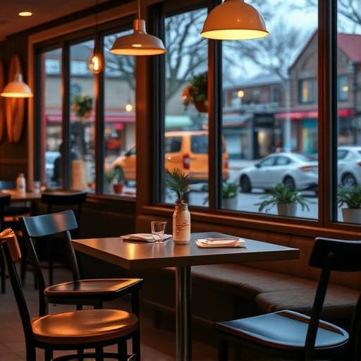 A beautifully set table at The Daily Brew, ready for guests.